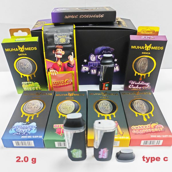 Muha meds med caneta vape descartável vazio descartáveis ​​e cigarros pods dispositivo pod 380mah bateria recarregável vazio vapes caneta 1ml vaporizador com embalagem