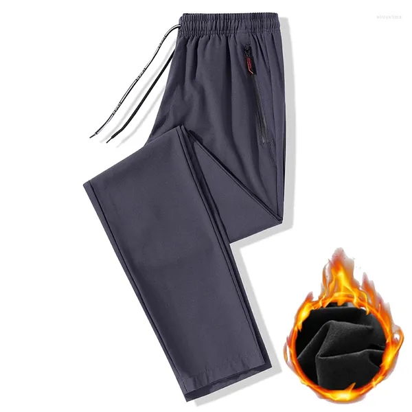 Erkekler Sonbahar/Kış Sıcak Pole Erkekler Kalıntı Gündelik Termal Sweatpants Erkek Drawstring Pantolon Moda Joggers