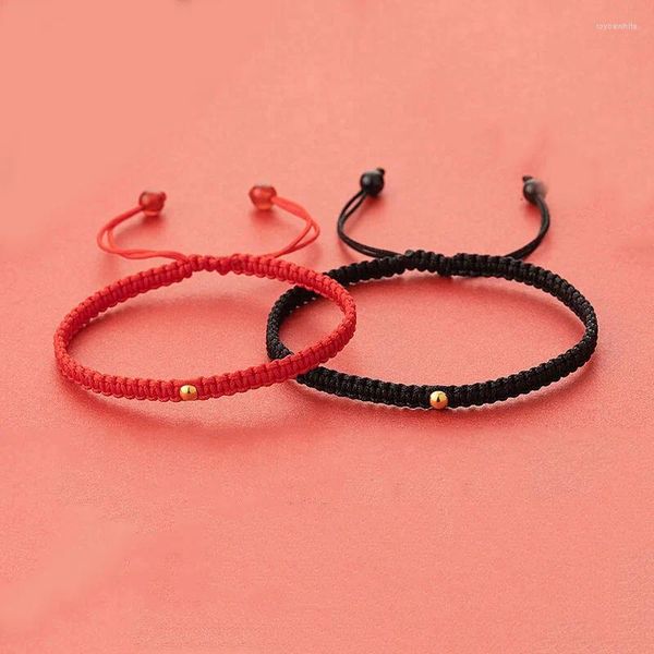 Charme pulseiras 2023 artesanal corda vermelha pulseira para homens mulheres étnica tibetana buda amigos amantes presentes