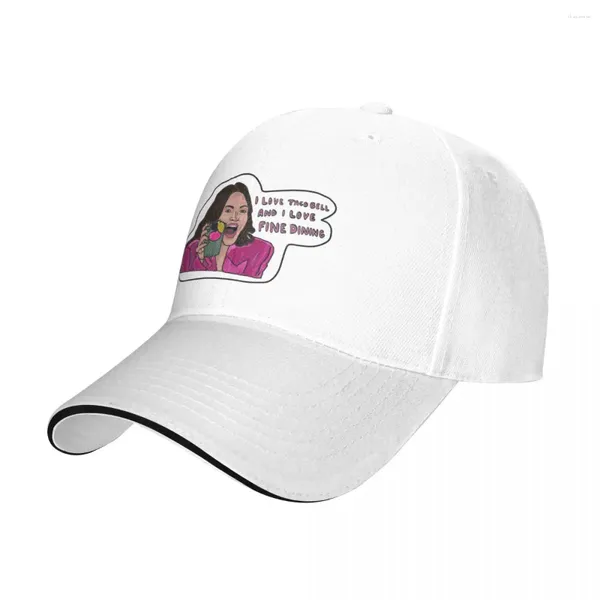 Caps de bola Lisa Barlow rhoslc taco bell citação de beisebol chap chapéu de festa feminina feminina beia outlet masculina