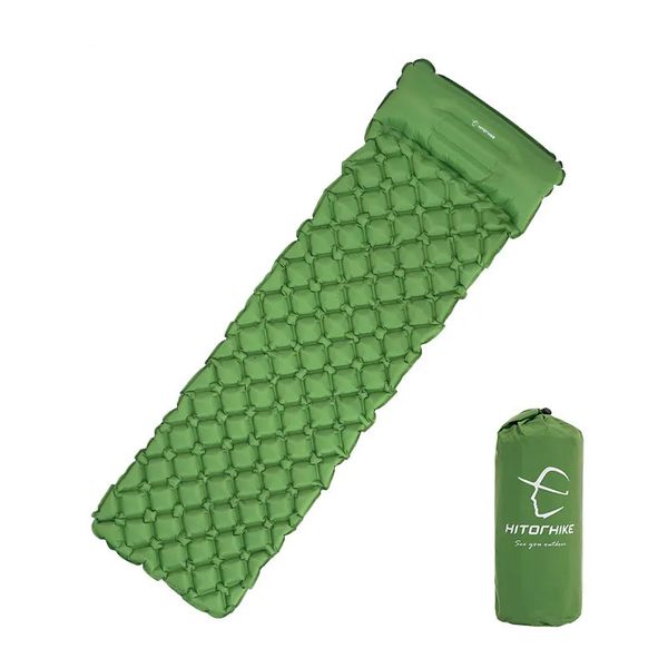 Outdoor-Pads, aufblasbare Matratze, Schlafmatte, feuchtigkeitsbeständiges Kissen, schnell füllende Strandmatte mit Kissen, Camping-Pad, geringes Gewicht 231206