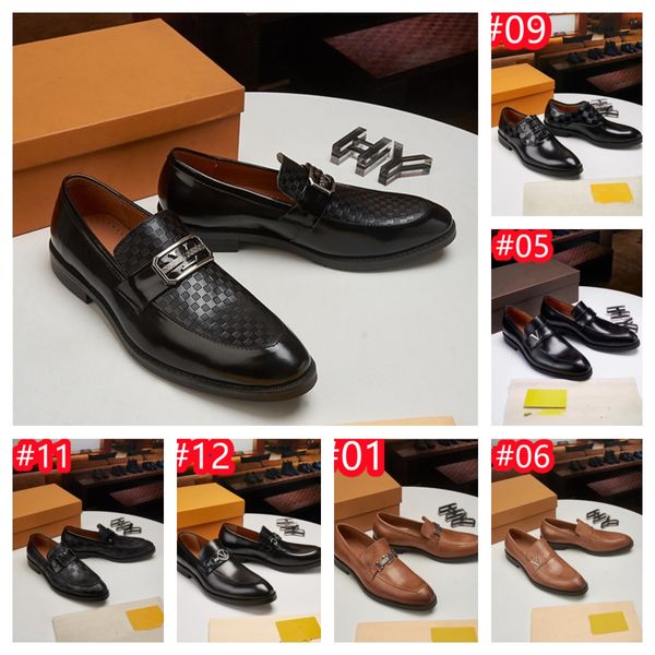 40 Estilo Feito à Mão Mens Sapatos de Vestido de Luxo 100% Couro de Bezerro Cap Toe Oxford Cores Misturadas Lace Up Designer Brogue Festa de Casamento Sapatos Formais para Homens