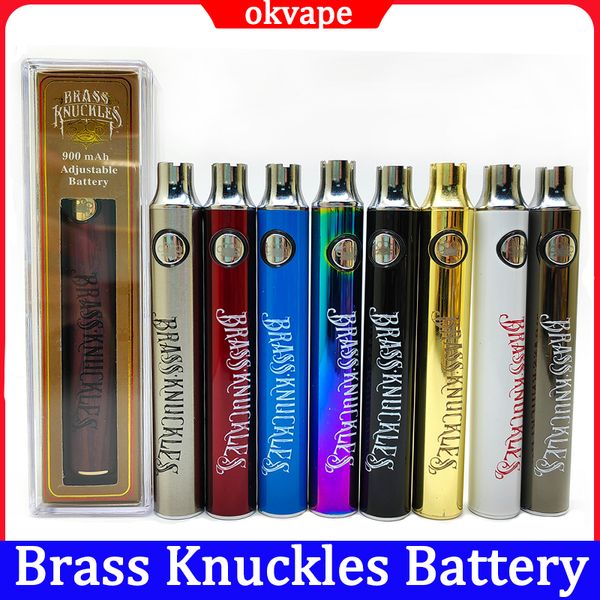 BK Batarya Pirinç Kafaları 900mAH Ön Itıl Isıtılabilir Voltaj Vape Pilleri 510 İplik Kartuşları Kalemi