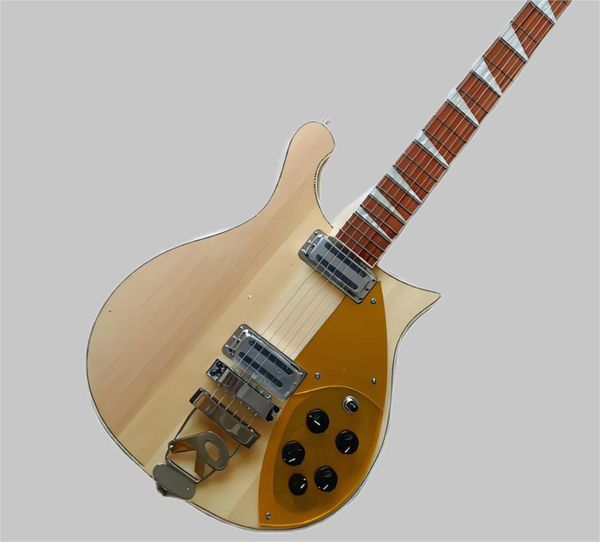 Modelo de guitarra elétrica de madeira natural 620 recém-fabricado através do corpo rickenbackertoaste rpickup