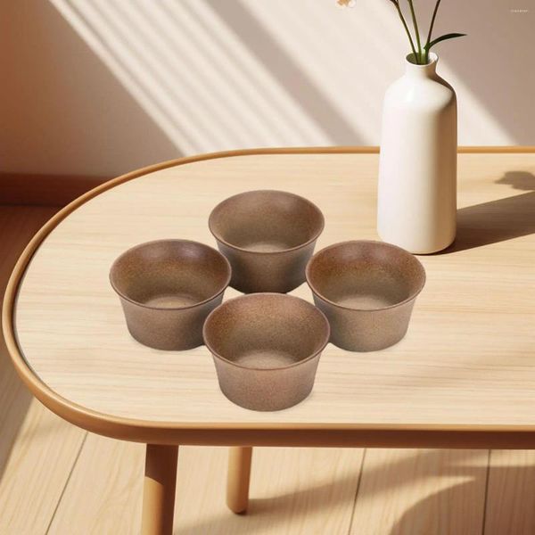 Чашки и блюдца, 4 предмета, японский чайный сервиз, традиционная кружка без ручек, чашка для латте El Cafe Matcha Cappuccino