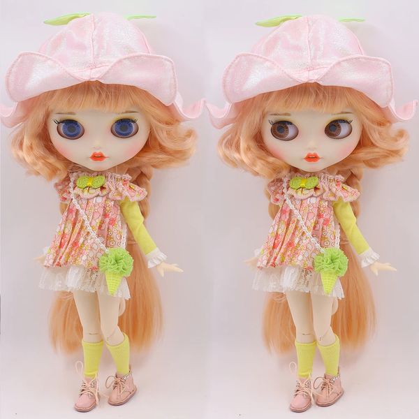 Soldato ICY DBS Blyth Doll 1 6 bjd bambola con corpo articolare Pelle bianca viso opaco Stile di capelli medusa compresi vestiti scarpe mano 30 cm giocattolo 231207