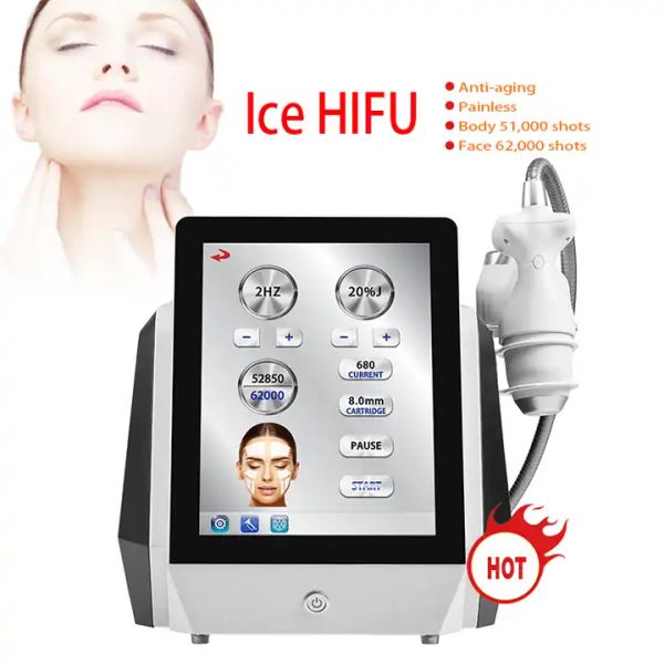 2024 máquina de gelo hif para lifting facial, removedor de rugas, endurecimento, remoção de gordura, escultura corporal, 62000 tiros