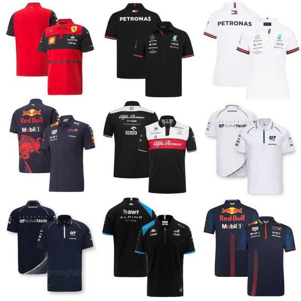 Erkek Tişörtleri Açık T-Shirts F1 Yarış Yeni Motosiklet Takım Dağ Nefes Alabilir Hızlı Kurutma Yuvarlak Boyun Kısa Kollu Polo Off-Road Gömlek F11W