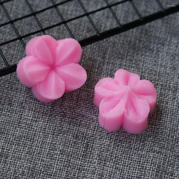 Moldes de cozimento flor de ameixa 3d molde de silicone flor pêssego fondant bolo decoração diy açúcar artesanato arte ferramentas tamanho pequeno