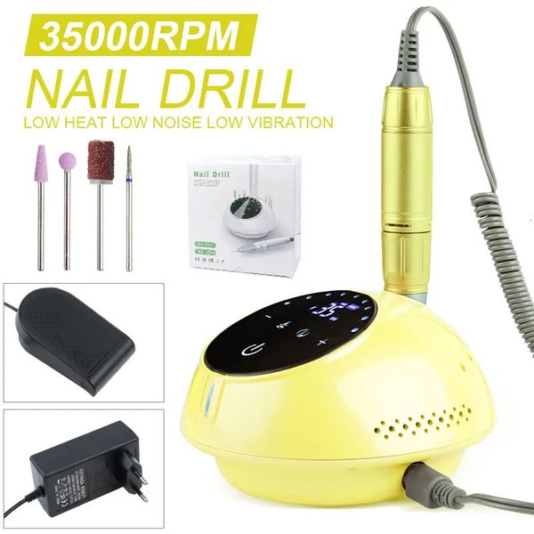 Nail Art Equipment 40.000 U/min Nagelbohr-Maniküre-Maschine mit HD-Display, elektrischer Nagelbohrer, Fräser, Hochgeschwindigkeits-Nagelpolierer, Schleifer, 231207