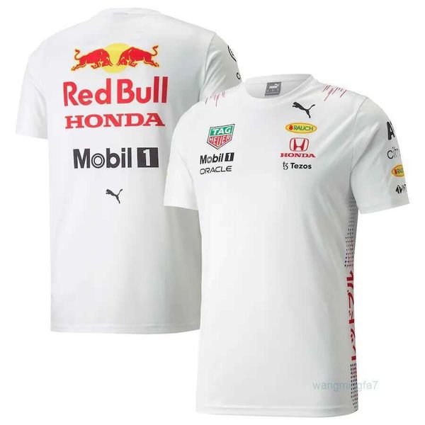 T-shirt da uomo T-shirt da esterno Nuova tuta da corsa F1 Formula Uno bianca a maniche corte Verstappen Special Edition Team 1kcp