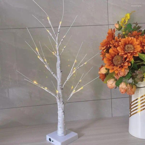 Cordas LED Birch Tree Luzes Lâmpada Branca Natal Luminosa Criativo DIY Lâmpadas Ano Quente Luz Decorações para Casa