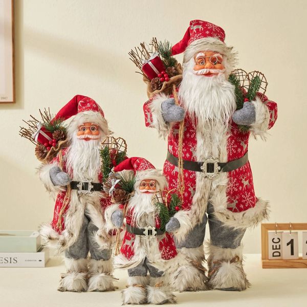 Decorazioni natalizie 2024 Felice anno navidad Buon Natale Decorazioni per la casa Babbo Natale Centro commerciale Albero di Natale Peluche 231207