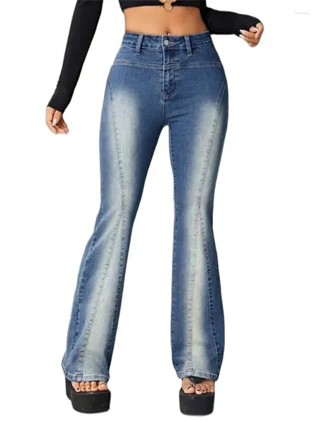 Damenjeans 2023 Winter Hohe Taille Skinny Boot Cut Für Frauen Mode Stretch Slim Fit Hip Lift Denim Ausgestellte Freizeithose