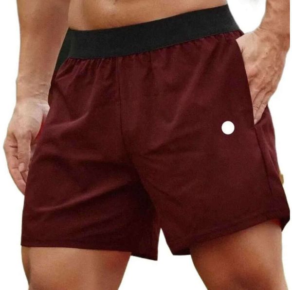 Homens lululs Yoga Sports Shorts Outdoor Fitness Quick Dry Mens Cor Sólida Casual Running Lulu Quarter Pant Luluss666