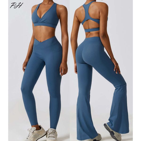 Lu Align Woman 2pcsset Sexy Set Schnell trockene Outfits Fitness Sport Anzüge Freizeit Sport Llswear Nackt Laufende Fitnessstudio Kleidung Sport BH Strumpfhosen Zitronen Lady Gry Sports Girls