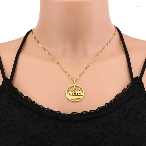 Collane con ciondolo Squisita collana etnica Yazdi Lalish Temple Delicata catena della clavicola Ornamento Collo Accessori per gioielli Fascino
