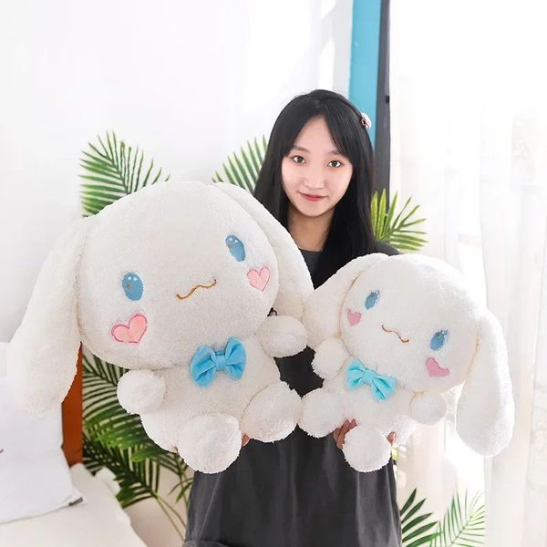 Плюшевые куклы аниме Sanrio Kawaii Cinnamoroll Toys Подушка Фигурка Мягкая мягкая кукла для детей Рождественский подарок 231206