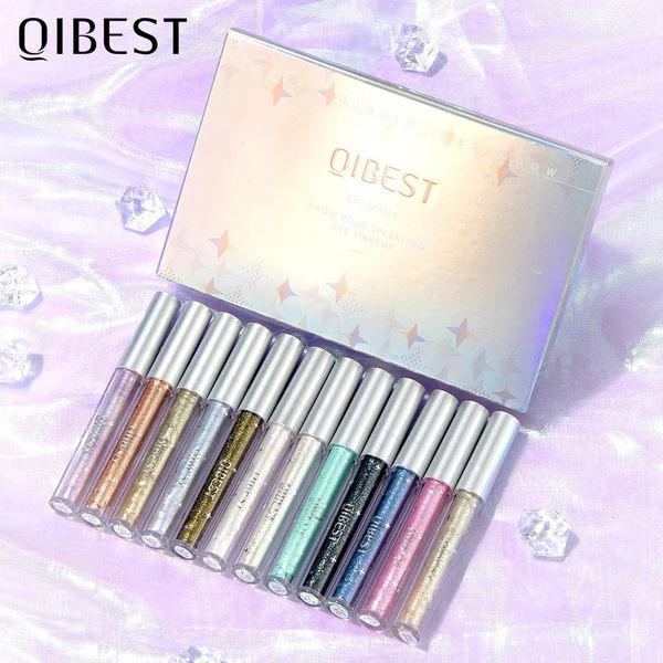 Ombretto Set di matite per ombretti liquidi 12 colori Rosa Verde Lunga durata Glitter Shimmer Pen Evidenziatore Stick Occhi Strumenti per il trucco 231207