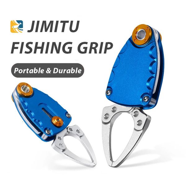 Acessórios de pesca JIMITU Liga de Alumínio Mini Peixe Lip Gripper Portátil Pesca Grabber Fish Grip Gancho de Alta Qualidade Equipamento de Pesca 231204