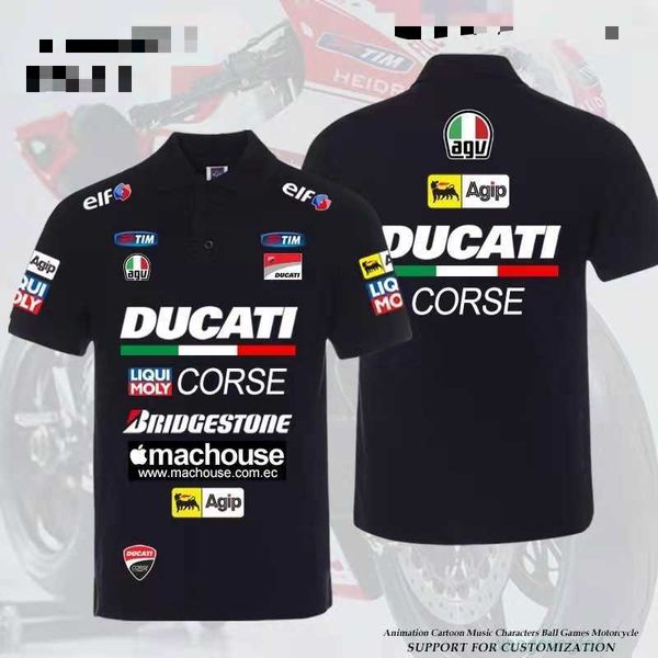 T-shirt da uomo Polo da uomo Polo corta F1 Team 21 New Racing Tuta da dipendente Maglietta ampia a mezza manica e 40py