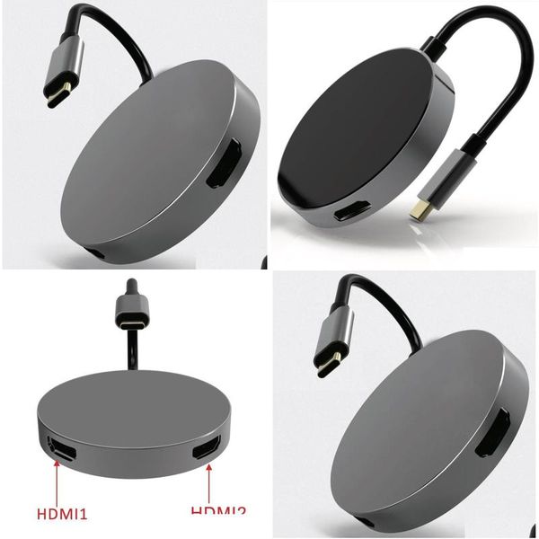 USB-Hubs Hochgeschwindigkeits-C-zu-HDTV/F1080Paddhdtv/F4K-Adapter-Hub für I-Book-Laptop-TV-Display Drop-Delivery-Computer Netzwerkcomputer A Dhdin