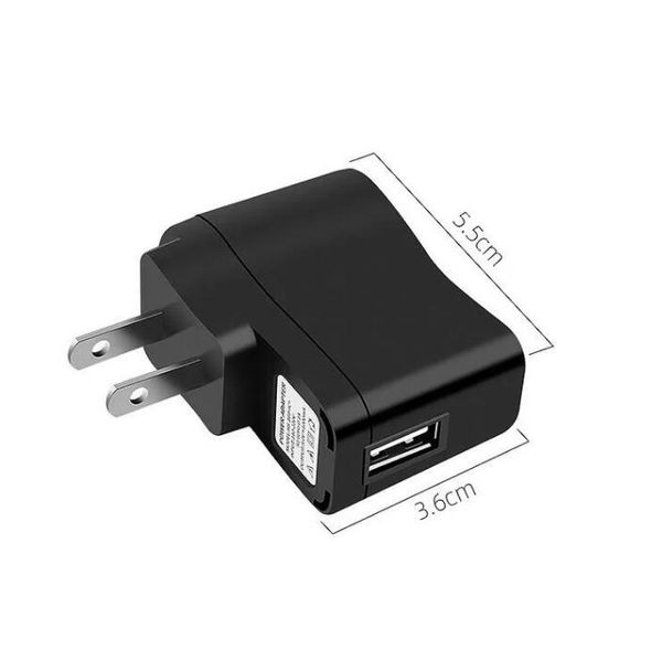 Carregador USB US UE Preto Proteção contra sobrecarga USB AC Fonte de alimentação Adaptador de parede Adaptador MP3 Carregador EUA Plug funciona para EGO-T EGO Bateria MP3 MP4