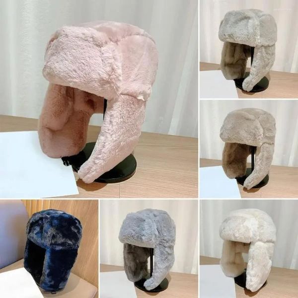 Berretti Cappello autunno e inverno Donna Uomo Equitazione Protezione per le orecchie Cappelli con patta in peluche caldi e antivento ispessiti