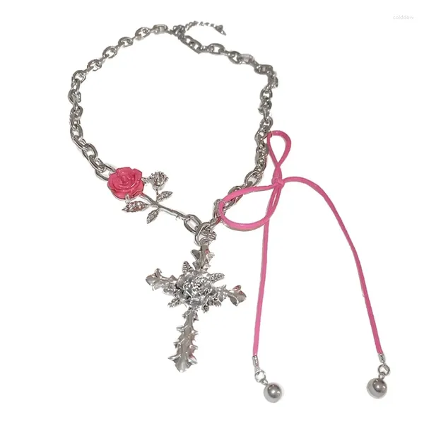 Colares de pingente Y4QE Gothic Necklac Joias religiosas para meninas