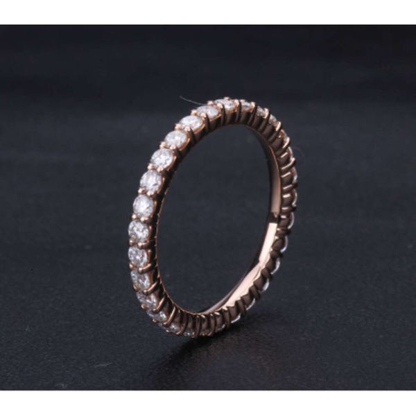 Starsgem Jewel Fancy 18k ouro rosa 2 mm anel de noivado moissanite para mulheres