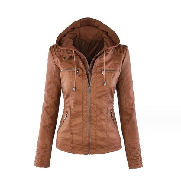 Winter Faux Leder Jacke Frauen Casual Basic Mäntel 2024 Damen Basic Jacken Wasserdicht Winddicht Mäntel Weibliche