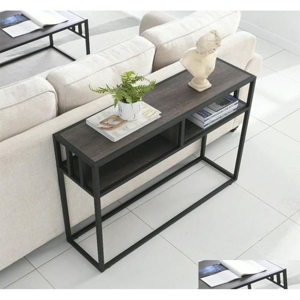 Mobiliário de sala de estar americano varanda mesa metal ferro forjado longo quarto escritório el display estreito side2790503 drop delivery home gar dhz2h