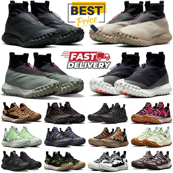 Sapatos de caminhada ACG Mountain Fly Preto Antracit Marrom Basalto Flash Crimson Fusion Violet Olive Green Abyss Treinadores ao ar livre para homens e mulheres