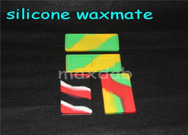 scatole più piccole Contenitori Waxmate Gomma siliconica grande Conservazione in silicone Barattoli di cera di forma quadrata Strumento concentrato Dab Porta olio Dabber 3268790