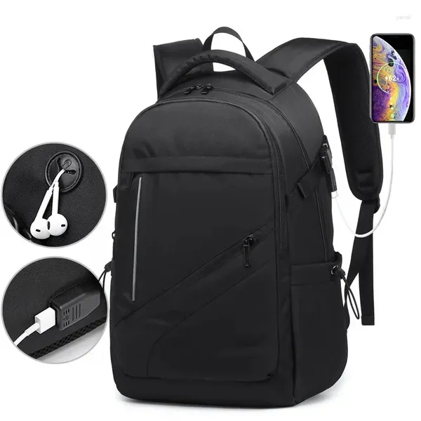 Mochila casual negócios design de alta qualidade preto laptop homens e mulheres à prova d 'água saco de esportes de viagem juventude escola