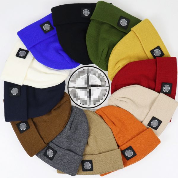 Designer Beanie stoneisland Tampas de malha pullovers boné de lã quente chapéu frio chapéus de inverno cappello casquette Crânio Caps Casuais