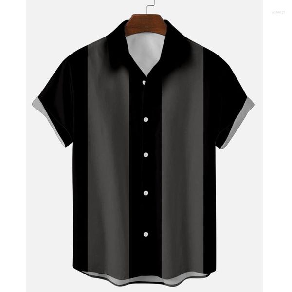 Camicie casual da uomo Camicetta a maniche corte Taglie forti S-6XL Abito da bowling da uomo