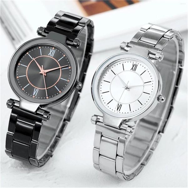 Relógios de pulso elegante relógio para mulheres montres femmes senhoras pulseira de aço inoxidável moda analógico quartzo pulso reloj digital