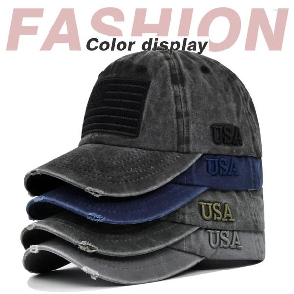Top Caps Erkek Kadınlar ABD Amerikan bayrağı Erkekler için Eski Beyzbol Kapağı Yapın Kamyoncu Vintage Outdoors Sport Hat Snapback Snapback Kıvırcık Brim
