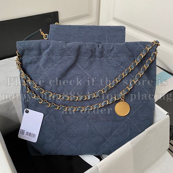 12A Upgrade Mirror Quality Famosa borsa tote trapuntata in velluto da donna 22 Borsa piccola Borsa nera Designer Shopping Borse composite Borsa a tracolla a tracolla con custodia