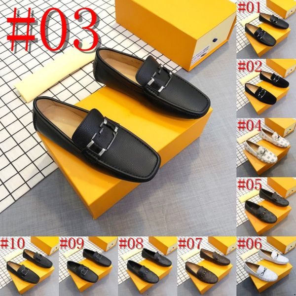 34model Designer Mocassini Scarpe Moda italiana Velluto a coste Scarpe da uomo per scarpe da guida Luxury Mens Leather Casual Grace Scarpe da sposa da uomo Party