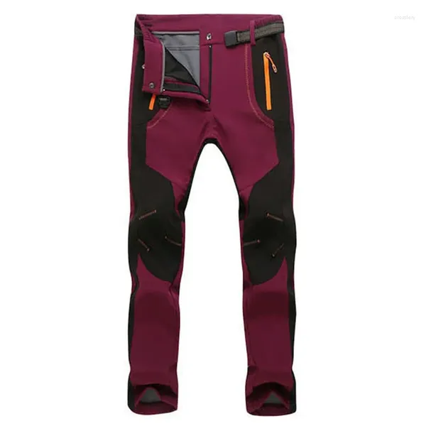 Pantaloni da donna invernali spessi caldi casual elasticizzati da donna in pile pantaloni da trekking impermeabili pantaloni sportivi da sci softshell campeggio termico