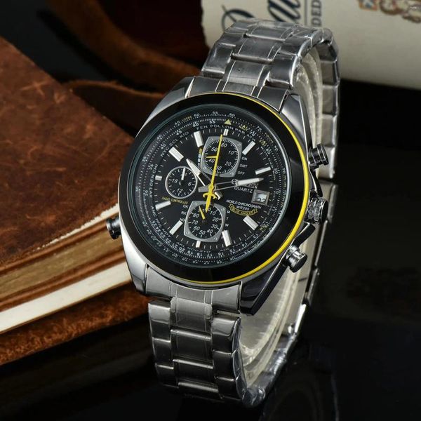 Armbanduhren 2023 Herren-Chronograph-Quarzuhr. Japanische Reisepräzision mit Persönlichkeitsuhr mit Racing-Timing-Funktion