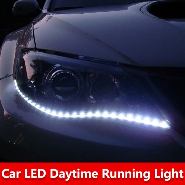 Novo carro à prova dwaterproof água auto decorativo flexível tira led de alta potência 12v 30cm 15smd carro led luz circulação diurna drl