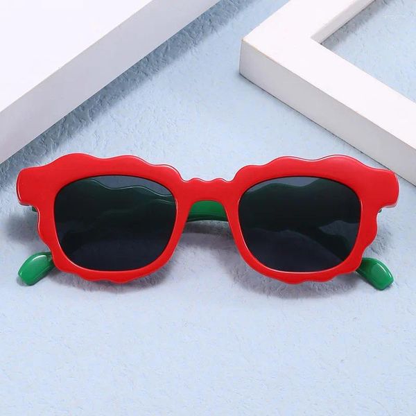 Солнцезащитные очки поступление, Рождественская цветовая гамма, волнистые женские стильные стильные милые забавные солнцезащитные очки, защитные очки с защитой от ультрафиолета UV400