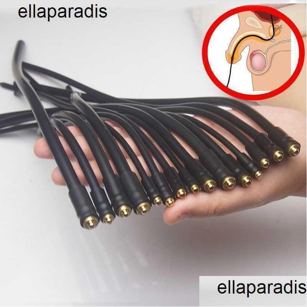 Masajeadores de piernas S Masr Electro Stimation Penis Plug Insert Uretra Catéteres Estim Uretral Sondeo/Extensor/Dilatación Dilato Eléctrico Dhi2T