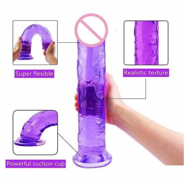 Masr Xxl Dildo realistico con ventosa Flessibile Enorme pene finto per le donne Grande plug anale sicuro per il corpo Negozio di giocattoli Adt Consegna a goccia Dhtl4