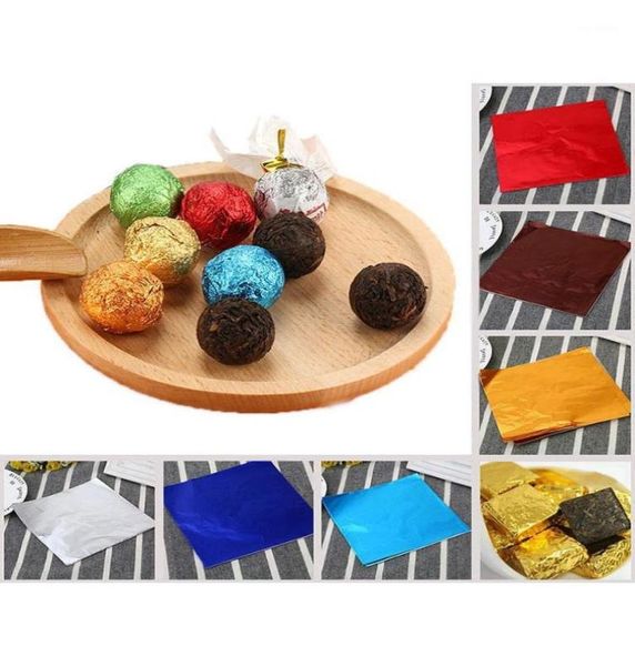 1000 Stück 9 Farben Schokoladen-Bonbonpapier, Aluminiumfolie, Papier, Geschenkpapier, quadratisch, Süßigkeiten, Lolly-Papier, Bonbon-Zinnfolien-Verpackung15334269