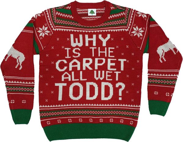 Почему The Carpet All Wet Todd Ugly Christmas Sweater красный