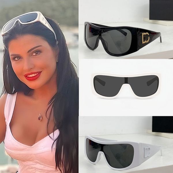 Einteilige Designer-Gesichtsmasken-Sonnenbrille, luxuriöse, personalisierte Outdoor-Brille für Damen, Designer-Wellenmaske, Designer-Männer-Sportmaske, luxuriöse Party-Sonnenbrille 4454